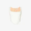 Campbell Textured Cotton-blend Corset Top