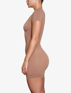 Smoothing Slim-fit Stretch-woven T-shirt -Whistles Clothing Shop R04061706 SIENNA ALT02