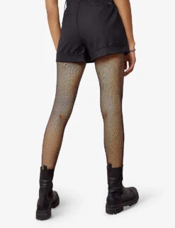 Ikks Belted High-waisted Stretch-woven Shorts -Whistles Clothing Shop R04063189 BLACK ALT03