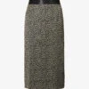 Ikks Leopard-print Satin Midi Skirt