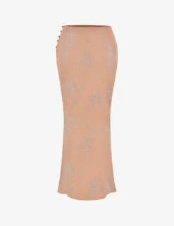 Dyana Bias-cut Georgette Maxi Skirt