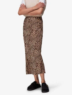 Whistles Cheetah-print Woven Midi Skirt 7 Whistles Cheetah-print Woven Midi Skirt -Whistles Clothing Shop R04064442 MULTICOLOURED ALT02