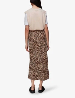 Whistles Cheetah-print Woven Midi Skirt 8 Whistles Cheetah-print Woven Midi Skirt -Whistles Clothing Shop R04064442 MULTICOLOURED ALT03