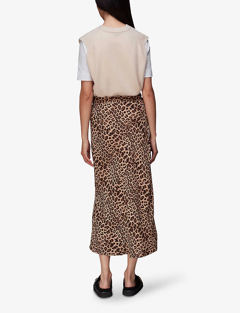 Whistles Cheetah-print Woven Midi Skirt 4 Whistles Cheetah-print Woven Midi Skirt - Image 4
