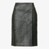 Bottega Veneta Intrecciato High-rise Leather Midi Skirt