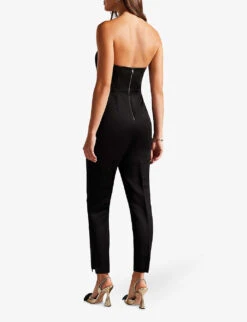 Ted Baker Oriiana Bustier Woven Jumpsuit -Whistles Clothing Shop R04065920 BLACK ALT02