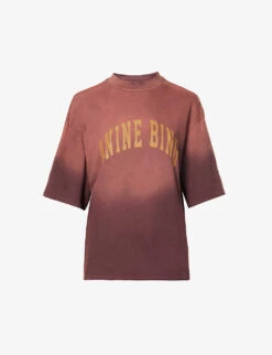 ANINE BING Avi Faded-wash Organic-cotton T-shirt