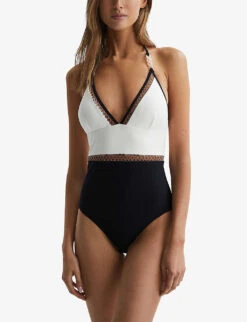 Reiss Ray Halter-neck Swimsuit 7 Reiss Ray Halter-neck Swimsuit -Whistles Clothing Shop R04068284 WHITETAN ALT02