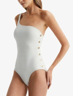 Reiss Bethany One-shoulder Swimsuit 7 Reiss Bethany One-shoulder Swimsuit -Whistles Clothing Shop R04068298 WHITE ALT02
