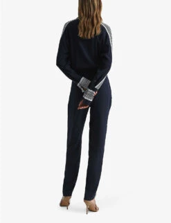 Reiss Selma Side-stripe Woven Jumpsuit -Whistles Clothing Shop R04068341 NAVY ALT03