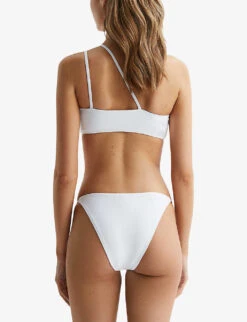 Reiss Alani High-rise Hardware-embellished Stretch-woven Bikini Bottoms -Whistles Clothing Shop R04070758 WHITE ALT03