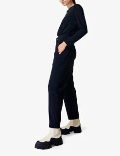 Sweaty Betty Explorer Tapered-leg Stretch-woven Jumpsuit -Whistles Clothing Shop R04074782 BLACK ALT02