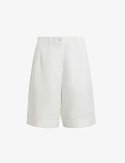 AllSaints Petra Tailored Front-pleat Linen-blend Shorts