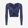 Reiss Iona Twisted Stretch-knit Crop Top
