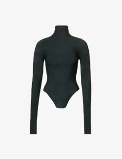 ALAIA Sheer Slim-fit Stretch-woven Body