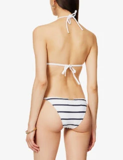 Ring Halterneck Striped Woven Bikini Top -Whistles Clothing Shop R04077232 NAUTICAL ALT03