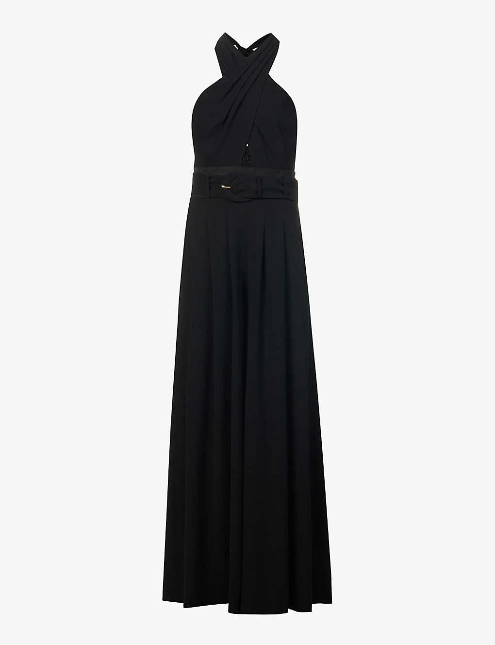 ME AND EM Halter Neck Wide-leg Recycled-polyester Jumpsuit 1 ME AND EM Halter Neck Wide-leg Recycled-polyester Jumpsuit