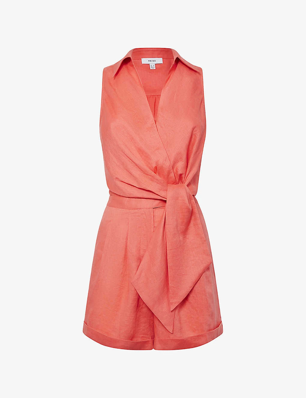 Reiss Suki V-neck Linen Jumpsuit 1 Reiss Suki V-neck Linen Jumpsuit