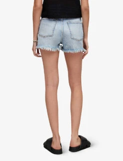 AllSaints Libby High-rise Stretch-denim Shorts 9 AllSaints Libby High-rise Stretch-denim Shorts -Whistles Clothing Shop R04087414 INDIGOBLUE ALT03