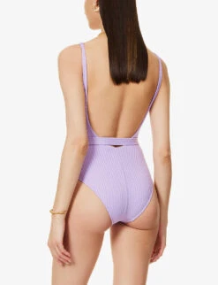Melissa Odabash St. Tropez Scoop-neck Swimsuit 8 Melissa Odabash St. Tropez Scoop-neck Swimsuit -Whistles Clothing Shop R04090042 LAVENDERRIBBED ALT03