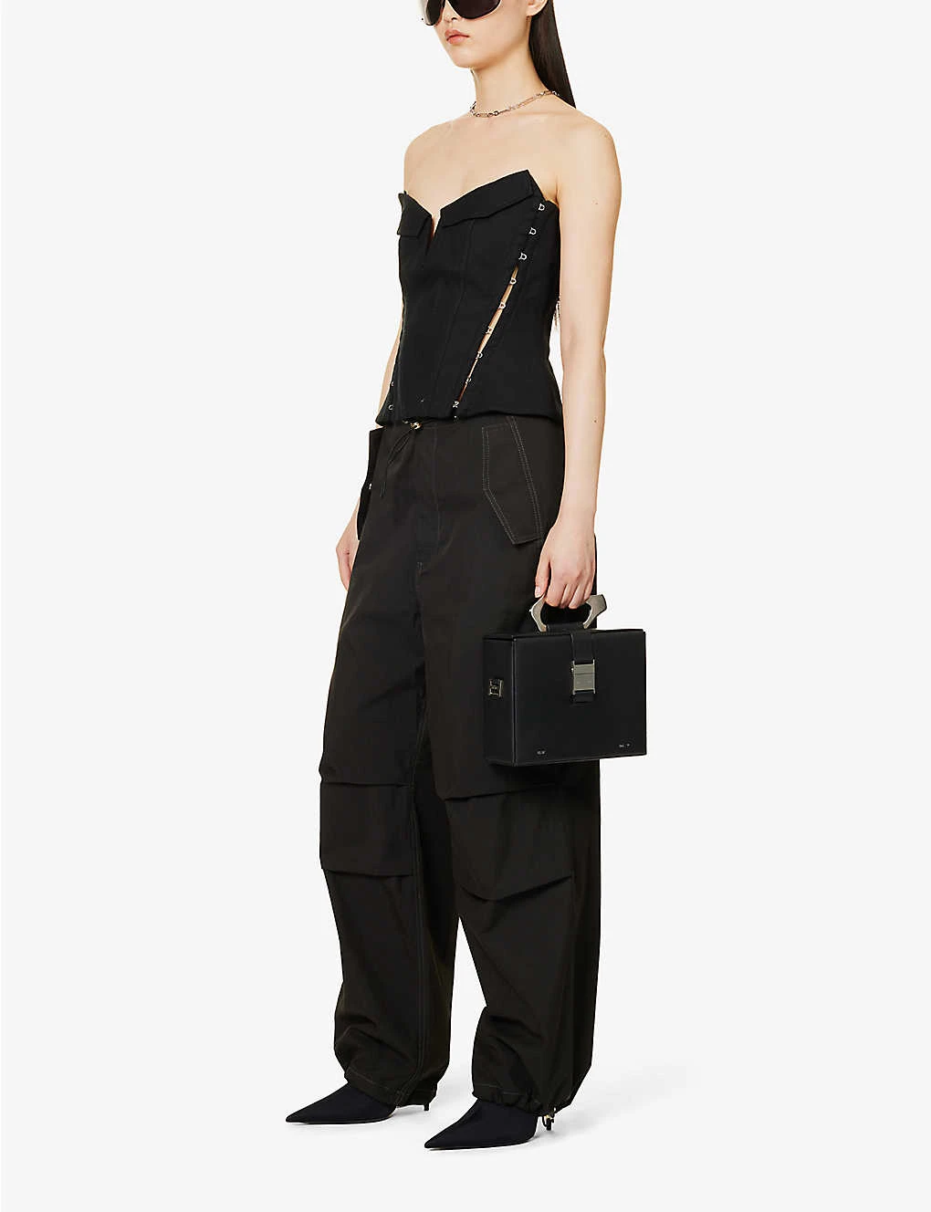 Dion Lee Panelled Plunge-neck Stretch-organic Cotton Top 2 Dion Lee Panelled Plunge-neck Stretch-organic Cotton Top - Image 2