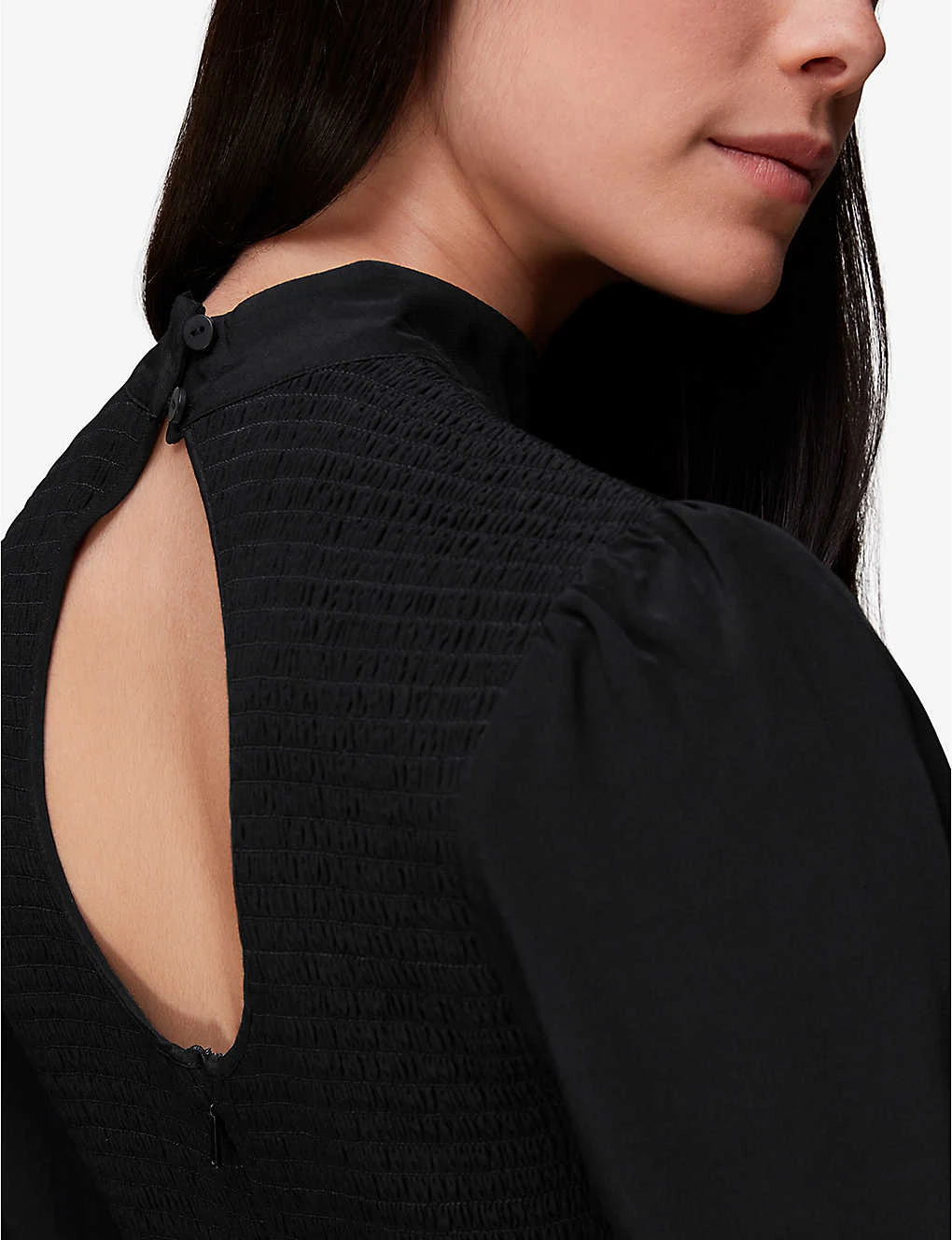 Whistles Fitted Shirred-bodice Viscose Jumpsuit 5 Whistles Fitted Shirred-bodice Viscose Jumpsuit - Image 5