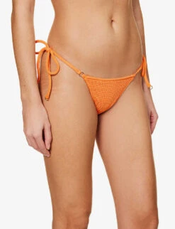 Seafolly Sea Dive Textured Mid-rise Bikini Bottoms 7 Seafolly Sea Dive Textured Mid-rise Bikini Bottoms -Whistles Clothing Shop R04093014 MANDARIN ALT02