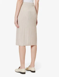 Joseph Ribbed High-waisted Wool Midi Skirt -Whistles Clothing Shop R04095433 MAPLEWOOD ALT03