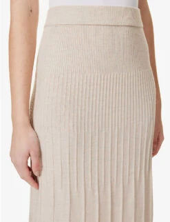 Joseph Ribbed High-waisted Wool Midi Skirt -Whistles Clothing Shop R04095433 MAPLEWOOD ALT04