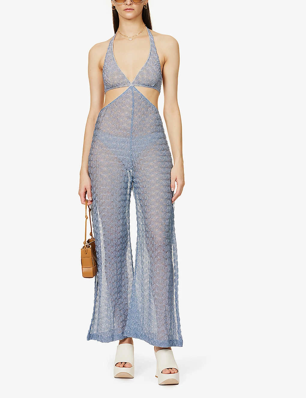 Missoni Cut-out Semi-sheer Stretch-woven Jumpsuit 2 Missoni Cut-out Semi-sheer Stretch-woven Jumpsuit - Image 2