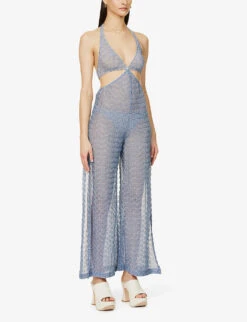 Missoni Cut-out Semi-sheer Stretch-woven Jumpsuit 7 Missoni Cut-out Semi-sheer Stretch-woven Jumpsuit -Whistles Clothing Shop R04100171 1602BYDOMASOFSL0001 ALT02