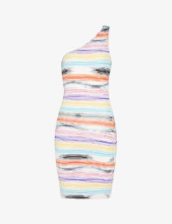 Missoni Spacedyed One-shoulder Stretch-woven Cover-up