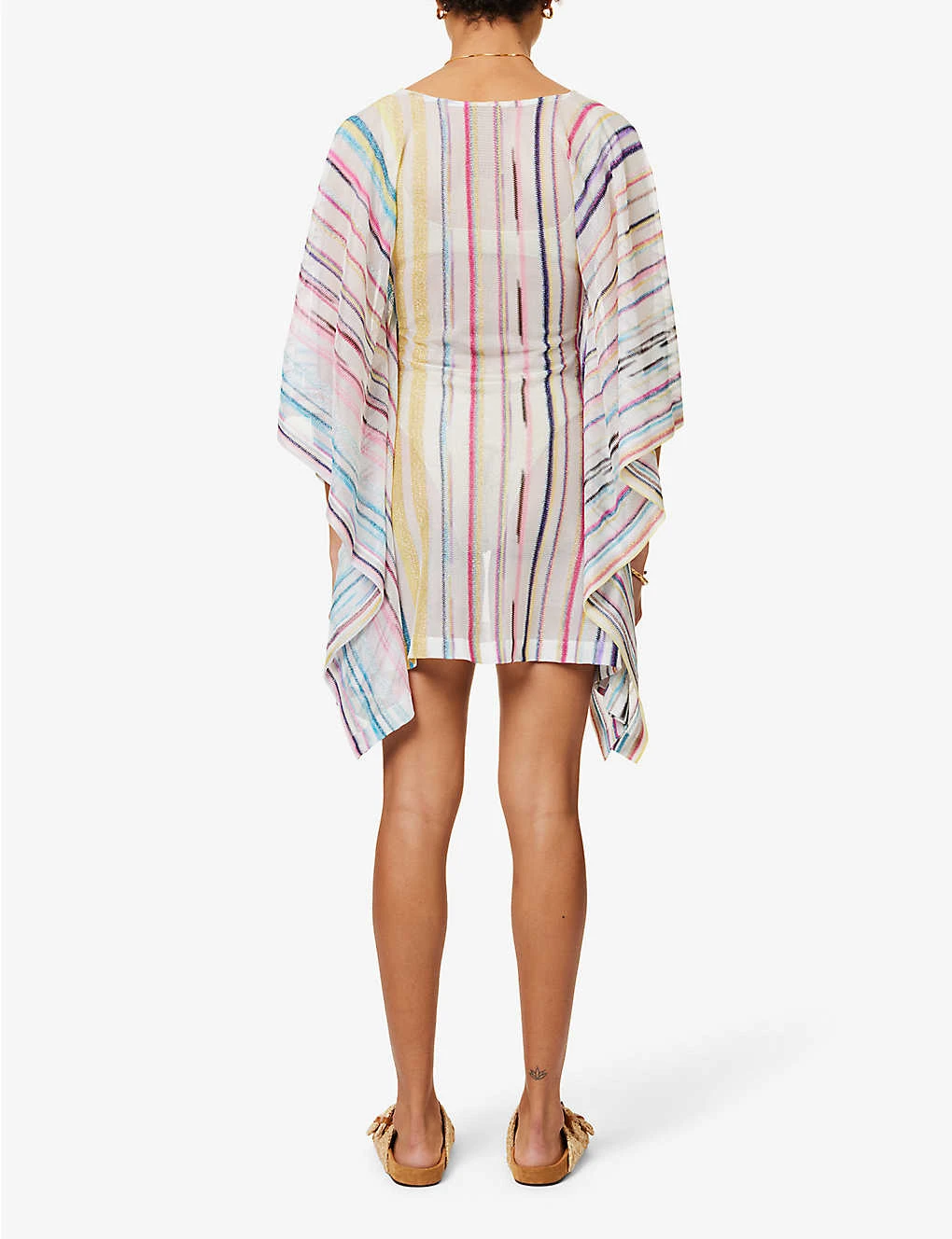 Missoni Irregular-striped V-neck Knitted Mini Dress 4 Missoni Irregular-striped V-neck Knitted Mini Dress - Image 4