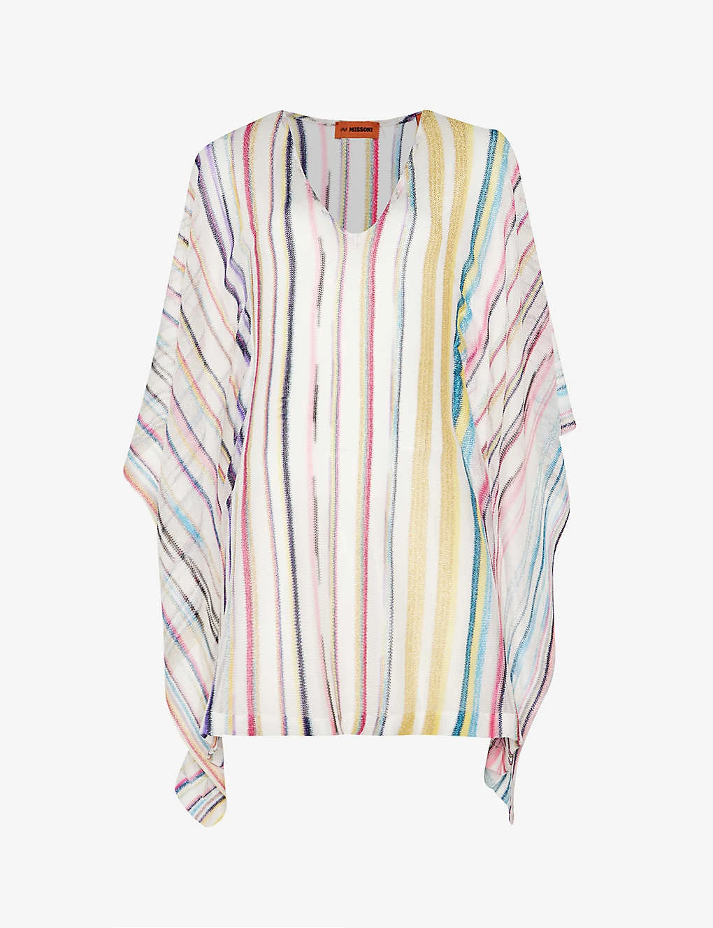 Missoni Irregular-striped V-neck Knitted Mini Dress 1 Missoni Irregular-striped V-neck Knitted Mini Dress