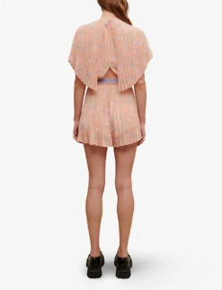 Maje Isisa Pleated Woven Jumpsuit -Whistles Clothing Shop R04101557 JAUNESORANGES ALT03
