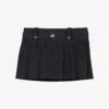 Maje Jinime Pleated Stretch-denim Mini Skirt