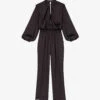 Maje Paulynou Tied-neck Balloon-sleeved Recycled-polyester Jumpsuit