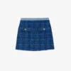 Sandro Catane Tweed Cotton-blend Mini Skirt