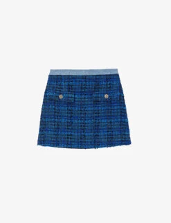 Sandro Catane Tweed Cotton-blend Mini Skirt