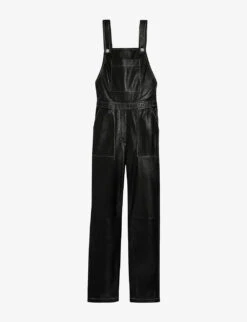 CLAUDIE PIERLOT Contrast-stitched Leather Overalls