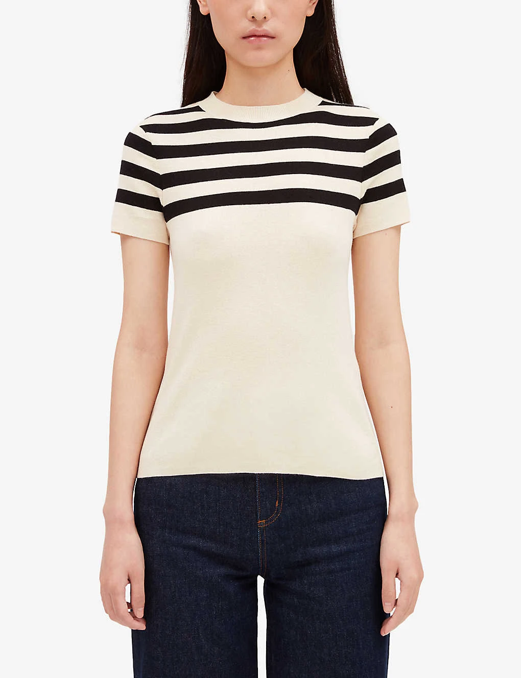 CLAUDIE PIERLOT Muzak Short-sleeved Cotton Jumper 3 CLAUDIE PIERLOT Muzak Short-sleeved Cotton Jumper - Image 3