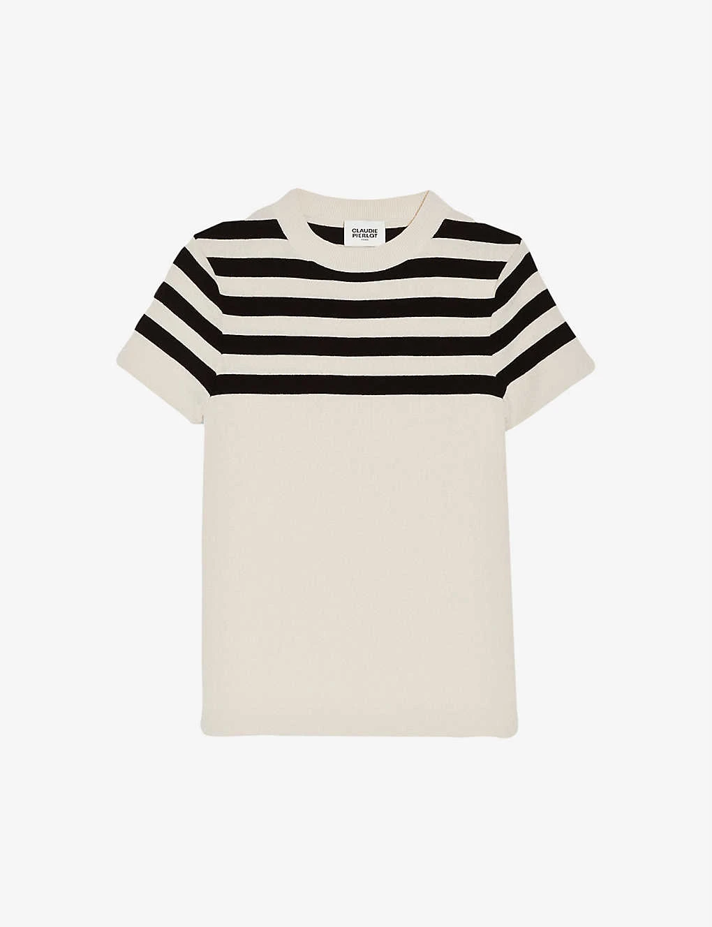 CLAUDIE PIERLOT Muzak Short-sleeved Cotton Jumper 1 CLAUDIE PIERLOT Muzak Short-sleeved Cotton Jumper