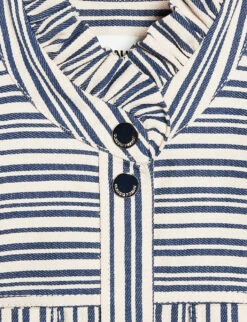 CLAUDIE PIERLOT Clarabis Striped Denim Shirt -Whistles Clothing Shop R04103330 DIVERS ALT05