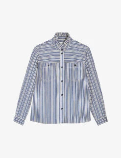 CLAUDIE PIERLOT Clarabis Striped Denim Shirt