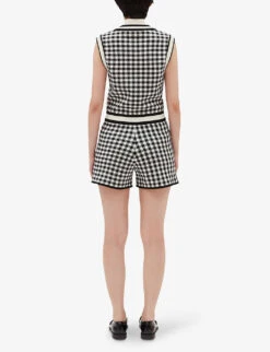 CLAUDIE PIERLOT Macombi Gingham Woven Playsuit -Whistles Clothing Shop R04103379 DIVERS ALT03