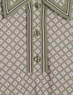 CLAUDIE PIERLOT Tioui Abstract-print Stretch-woven Polo Shirt -Whistles Clothing Shop R04103384 DIVERS ALT04