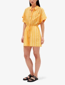 CLAUDIE PIERLOT Joan Leopard-print Belted-waist Cotton Playsuit -Whistles Clothing Shop R04105059 DIVERS ALT02