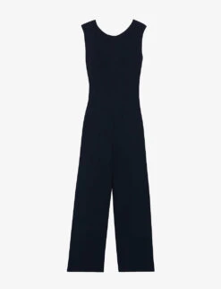 CLAUDIE PIERLOT Joa Square-back Sleeveless Woven Jumpsuit
