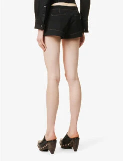 Jacquemus Le Short High-rise Wool Shorts -Whistles Clothing Shop R04107849 BLACK ALT03