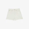 Maje Swirl-patch High-rise Denim Shorts